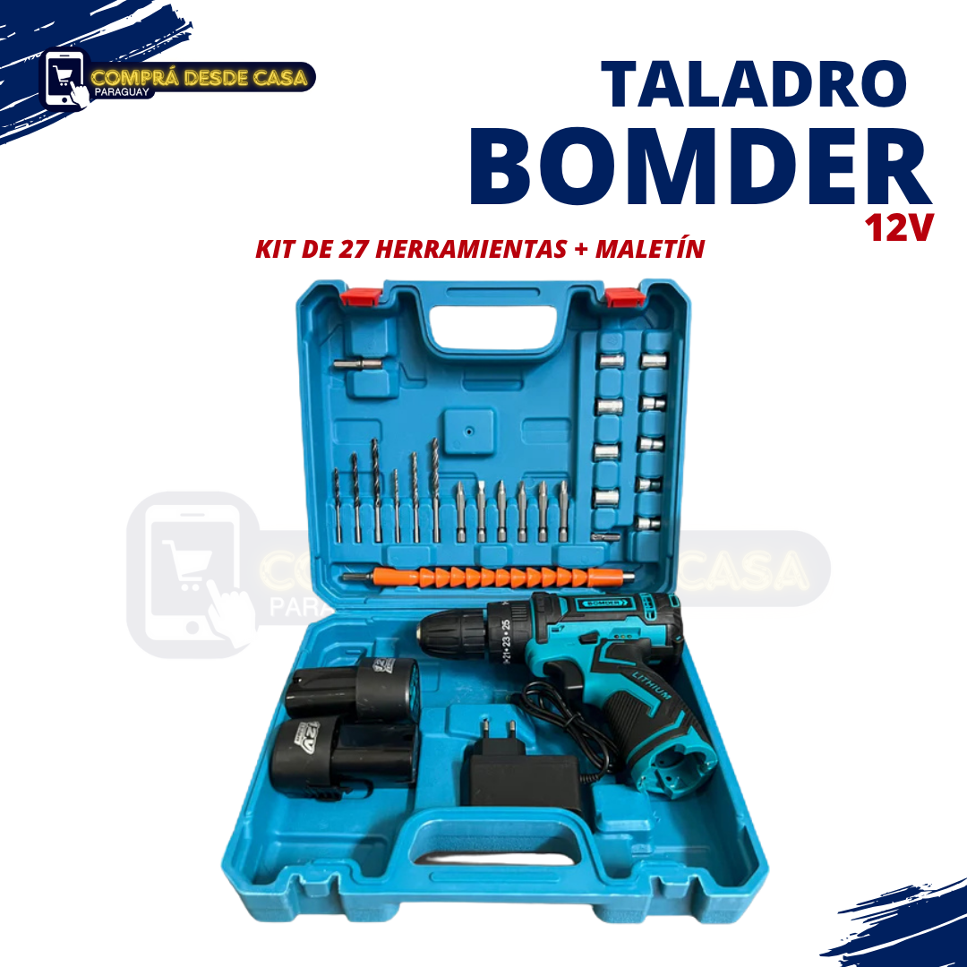 TALADRO BOMDER® 12v KIT - USO PROFESIONAL