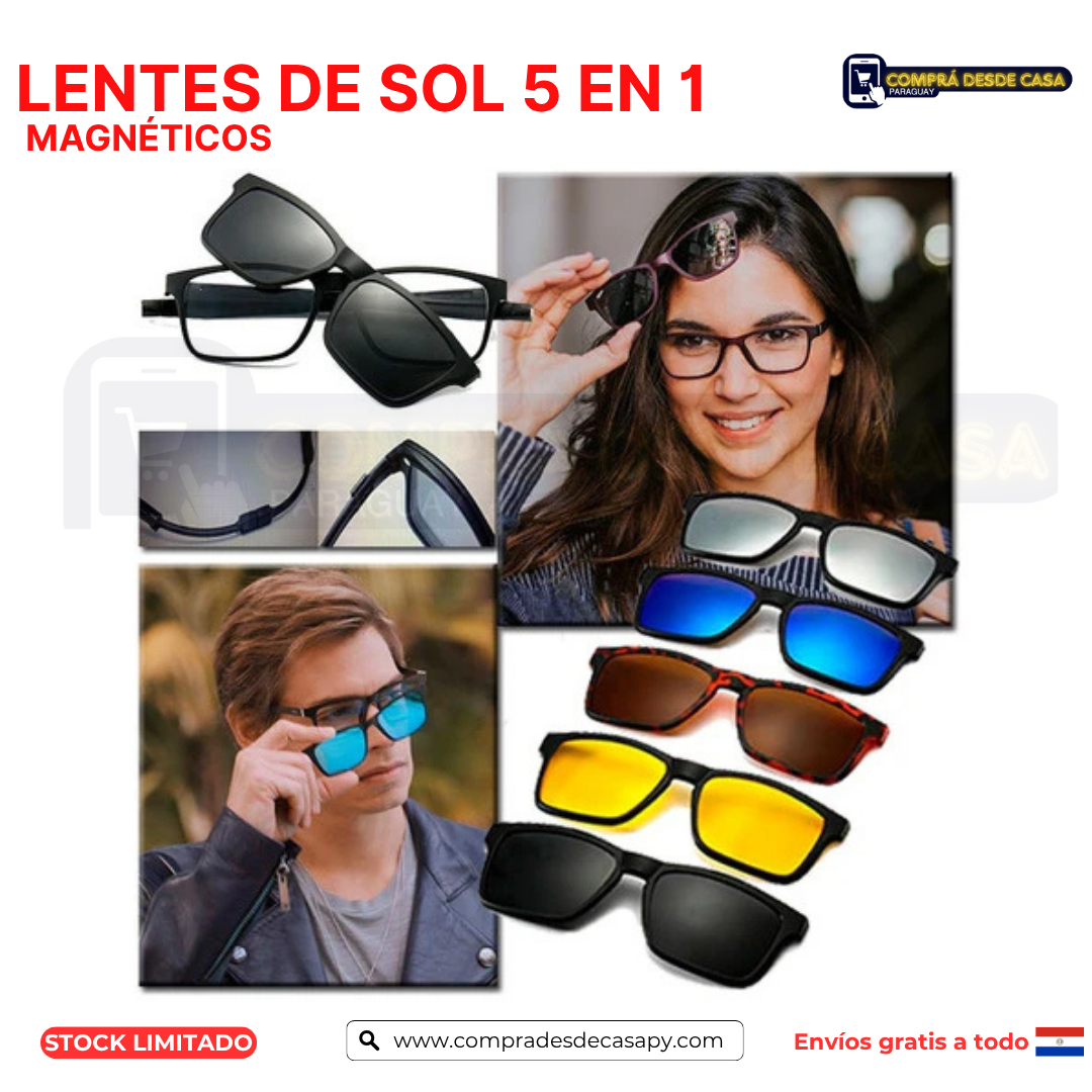 Lentes de sol - 5 en 1 super magnéticos