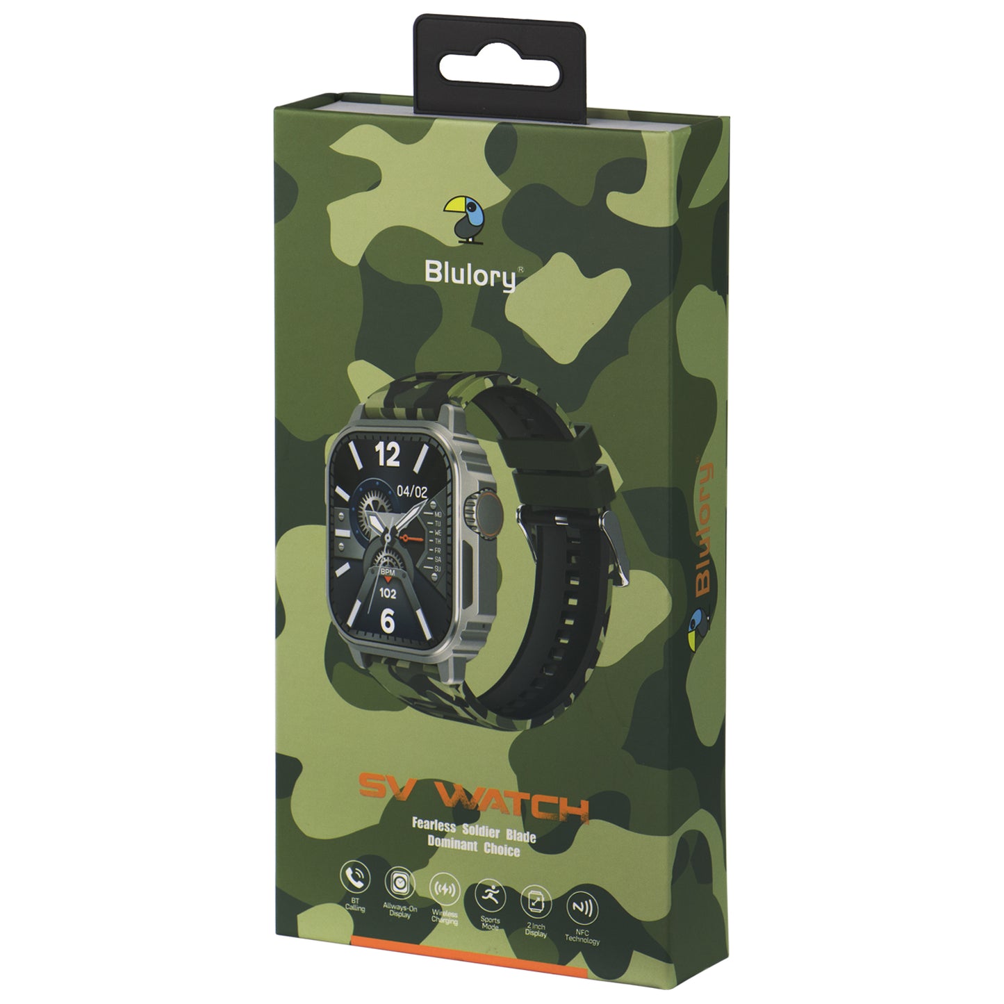 RELOJ SMARTWATCH TIPO MILITAR COLOR NEGRO