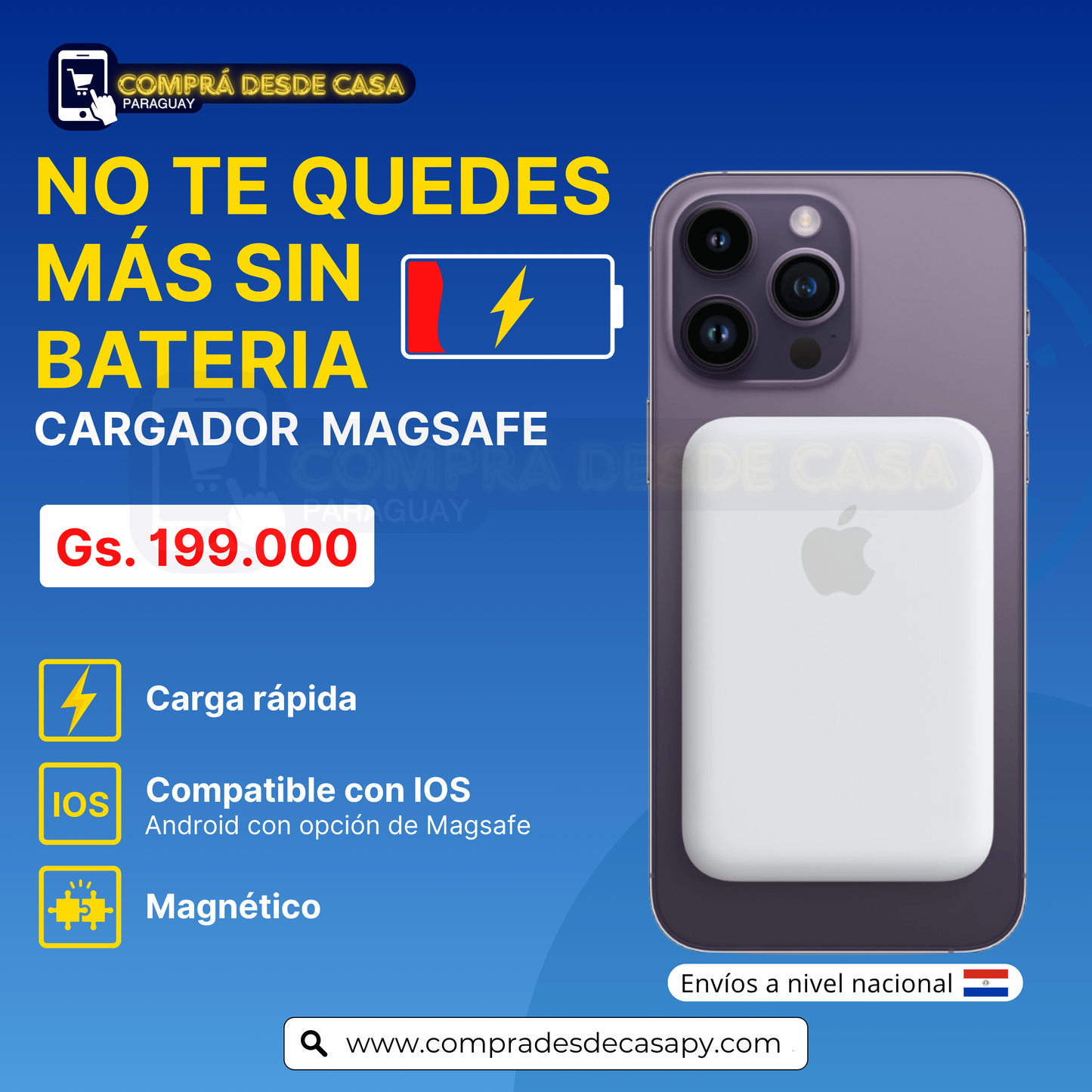 CARGADOR PORTATIL IPHONE MAGSAFE