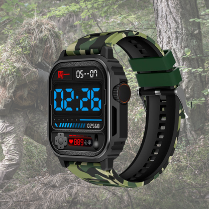RELOJ SMARTWATCH TIPO MILITAR COLOR NEGRO