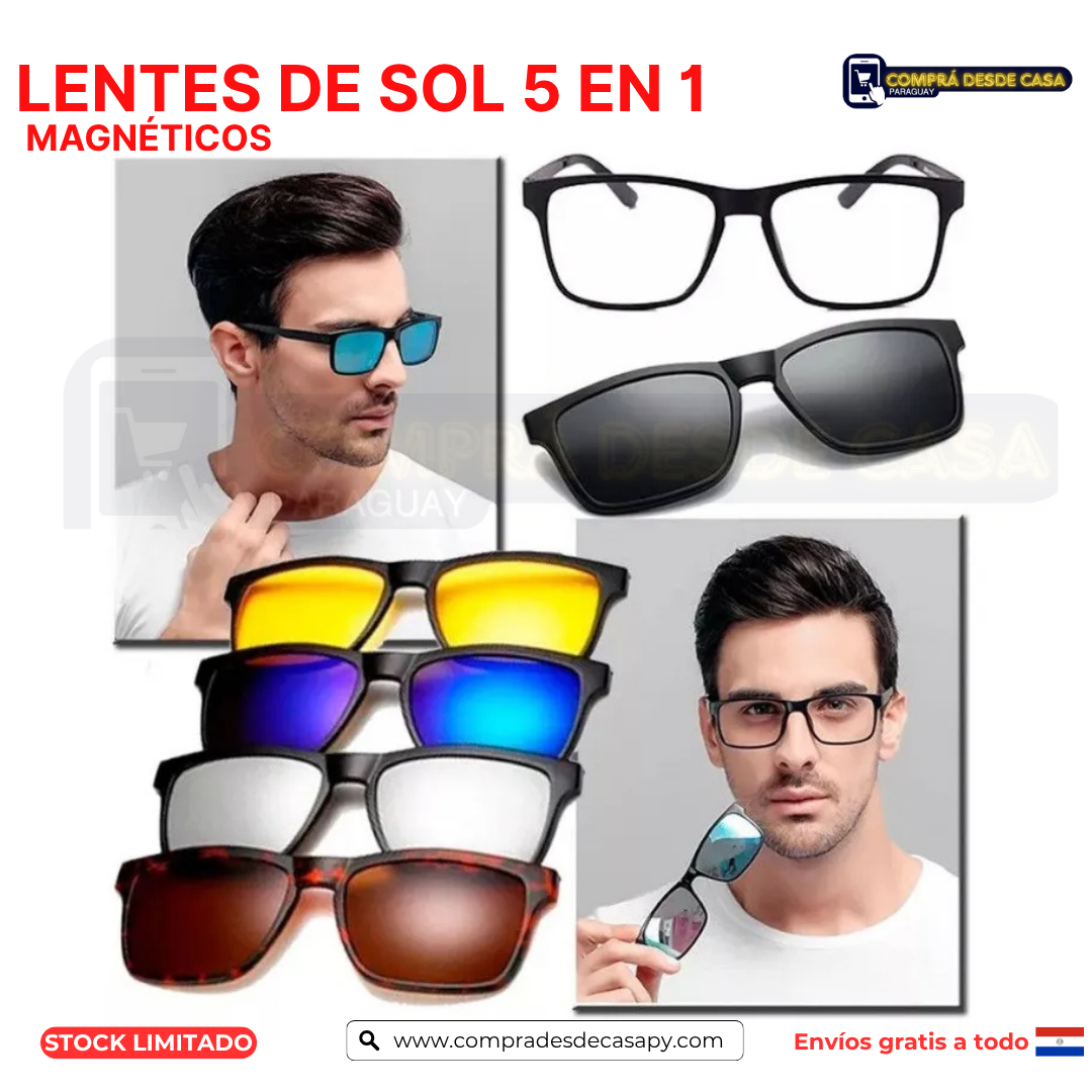 Lentes de sol - 5 en 1 super magnéticos