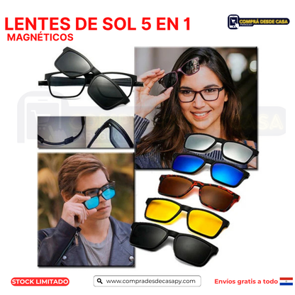 Lentes de sol - 5 en 1 super magnéticos