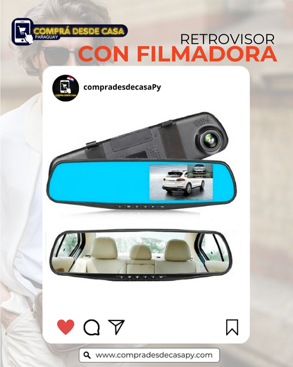 RETROVISOR CON FILMADORA FULL HD