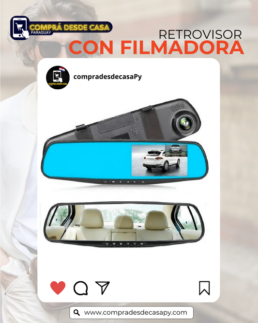 RETROVISOR CON FILMADORA FULL HD
