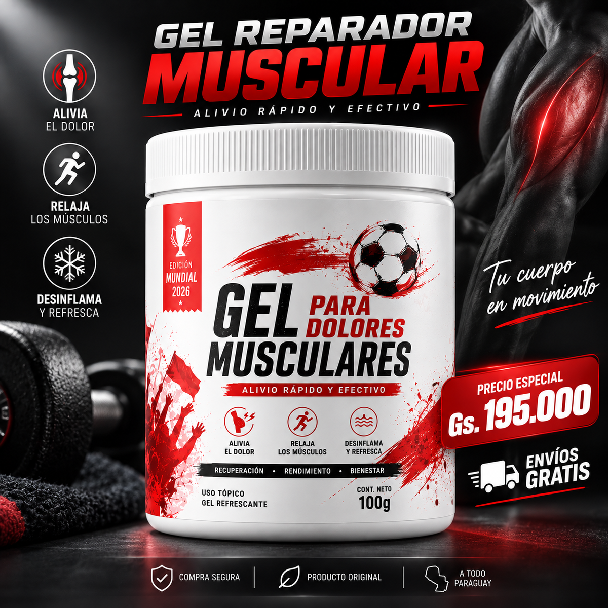 🔥 GEL REPARADOR MUSCULAR | ALIVIO TOTAL