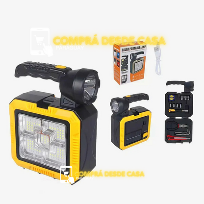 LINTERNA POTENTE DOBLE CON KIT DE HERRAMIENTAS