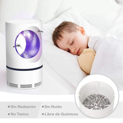 LAMPARA MATAMOSQUITOS CON TURBINA DE SUCCIÓN SILENCIOSO